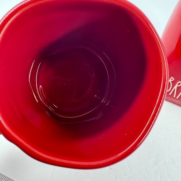 Rae Dunn Silent Night Merry & Bright Red Christmas Mug Set Holiday Coffee Cups - Picture 4 of 7